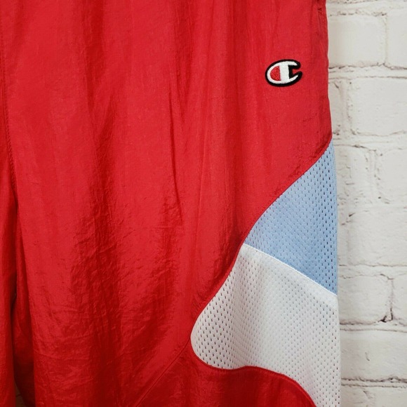 Champion Life Nylon Warm Up Pants In Red  Blue White - Picture 3 of 11